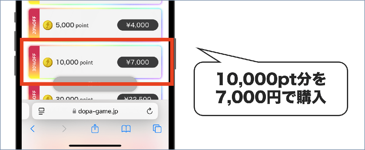 DOPA クーポン課金
