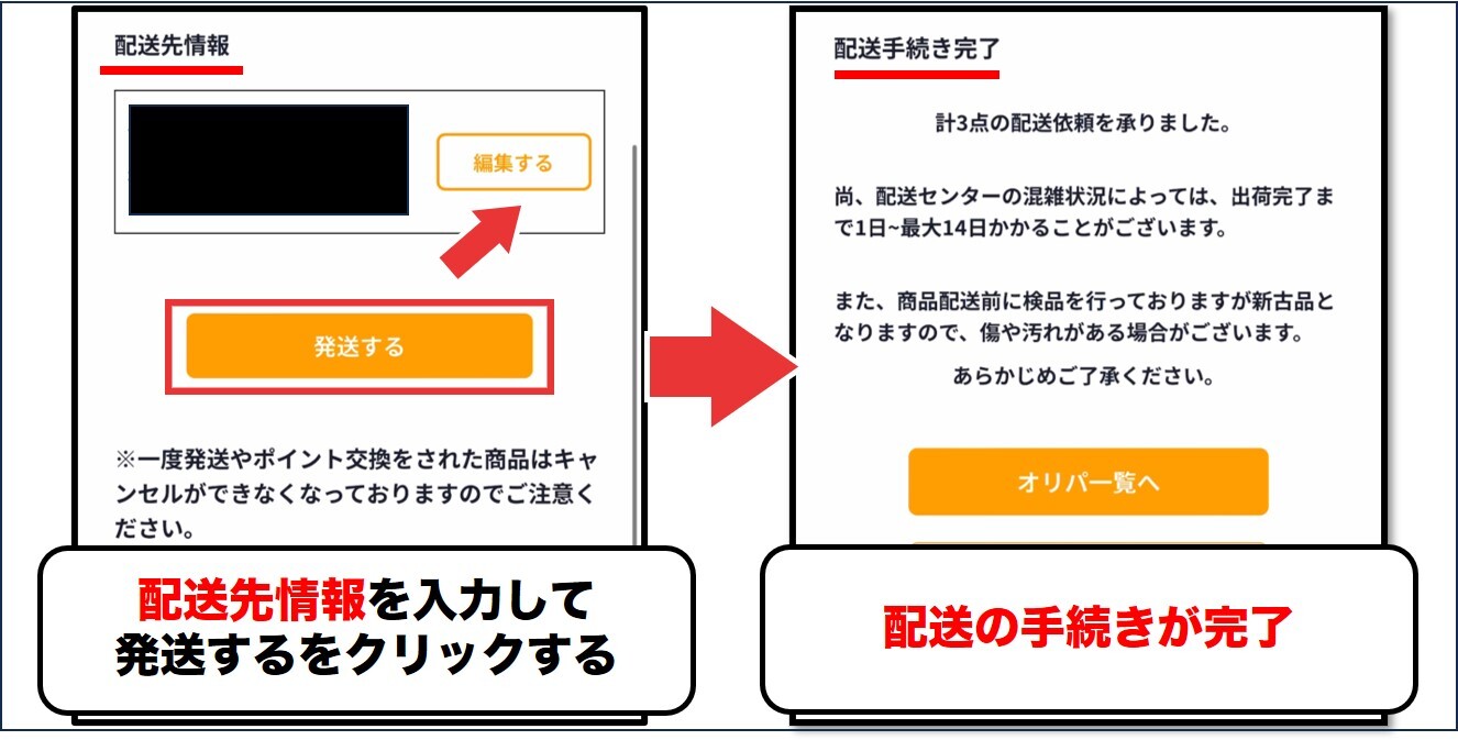 2.発送先情報