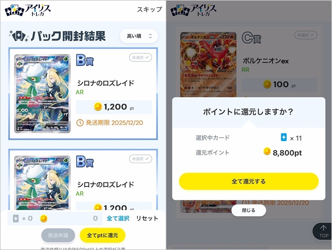 漆黒の帳オリパ8,800pt