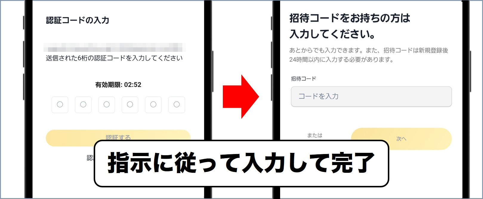 100円オリパ 会員登録 情報入力