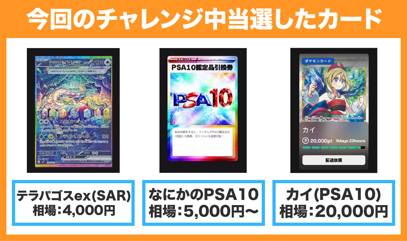 ALPHAオリパ-チャレンジ中当たったカード