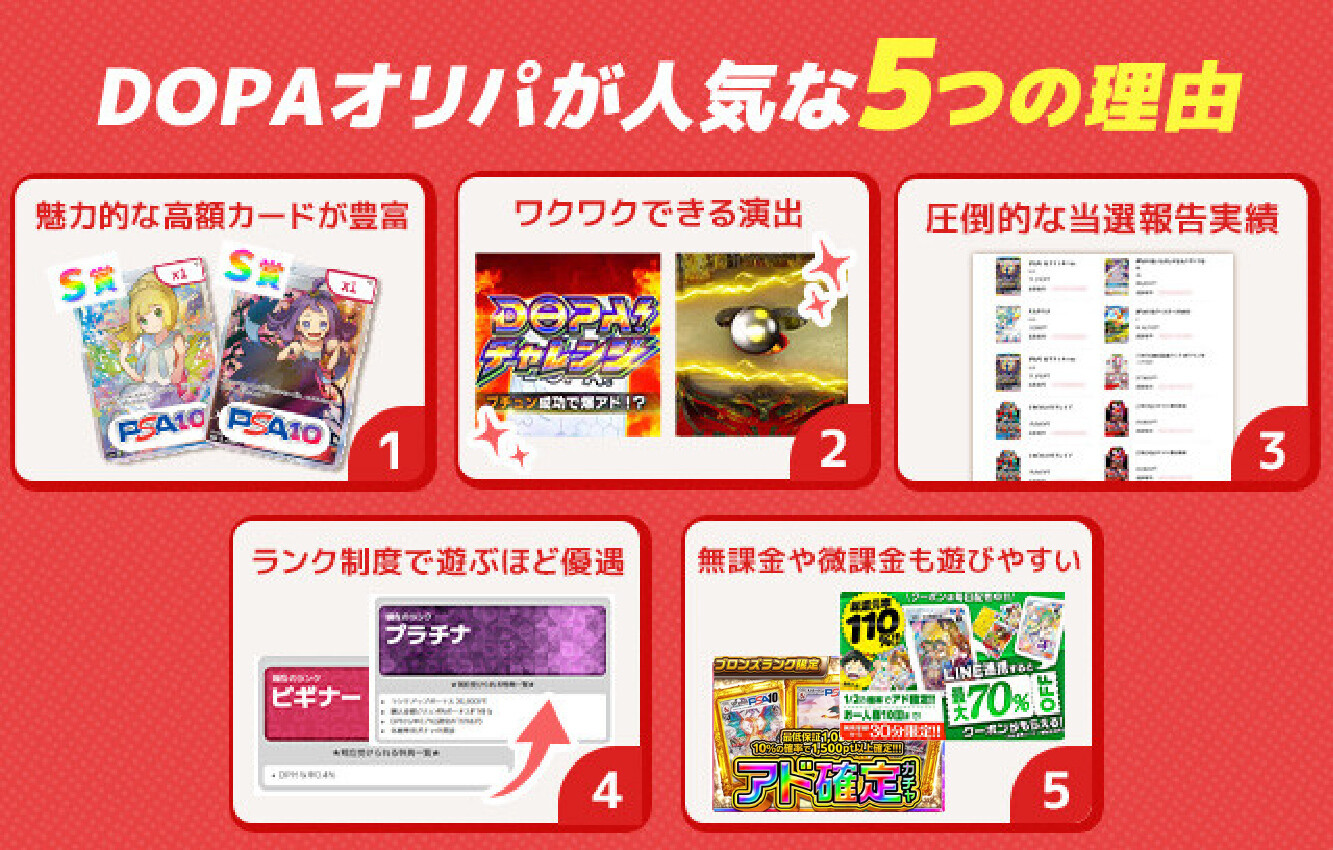 DOPAが人気な5つの理由